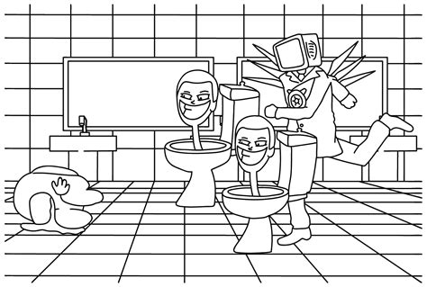 Titan TV Man Coloring Pages Free Printable Coloring Pages