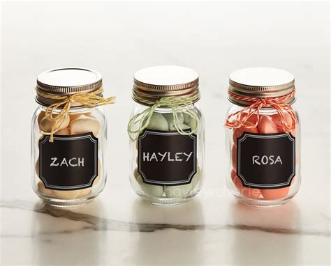 Small Mason Jars With Labels 12 Pack