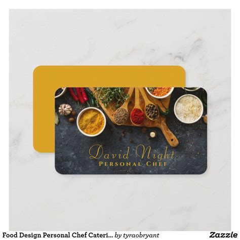 Food Design Personal Chef Catering Business Card Zazzle Catering