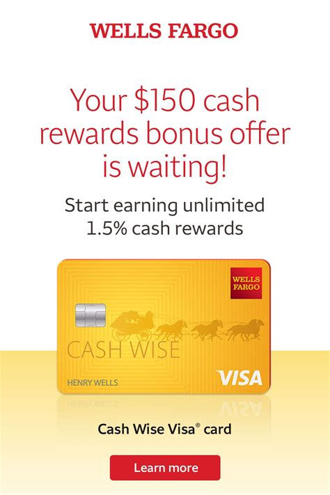 During the first year you can also earn an increase to 1.8% cash back digital wallet purchases plus a 0% apr intro offer, too. Apply for and use your Wells Fargo Cash Wise Visa® card on everything from groceries to gas ...