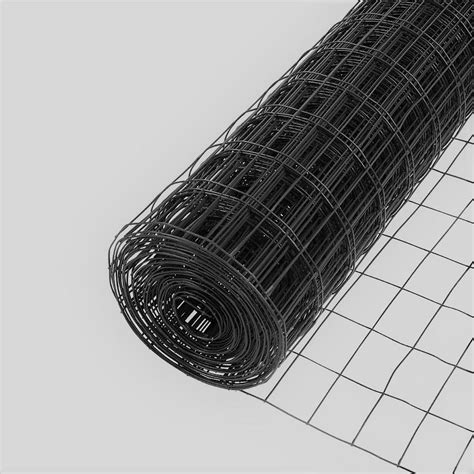 Everbilt 4 Ft X 50 Ft Black Pvc Coated Welded Wire Fence 308382eb