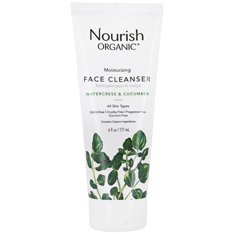 Nourish Organic Moisturizing Cream Face Cleanser Cucumber