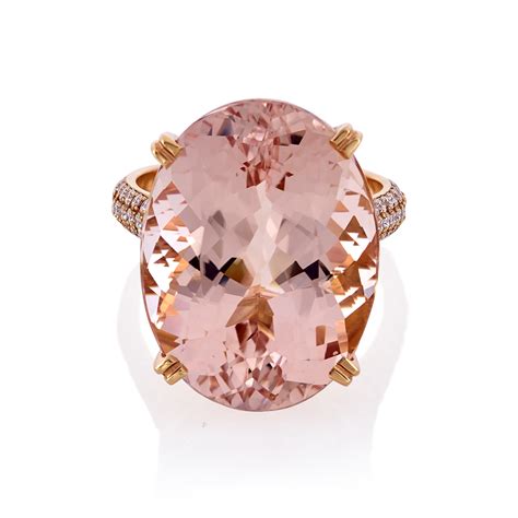 18ct Rose Gold Morganite And Diamond Ring Cerrone Jewellers