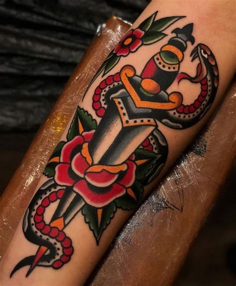 50 Traditional Snake Tattoo Designs