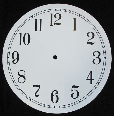 White Styrene Clock Dial 7 Sizes Ronell Clock Co