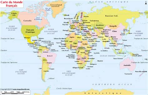Carte du monde détaillée à imprimer Voyage Carte Plan