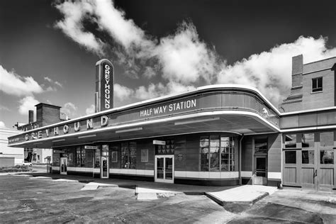 Video Photographing A Historic Greyhound Bus Station In A Small Town
