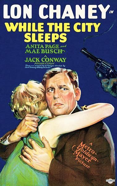 While The City Sleeps 1928 Movie Poster Movie Posters Classic