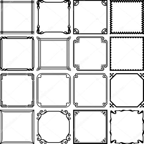 Decorative Simple Frames — Stock Vector © Denbarbulat 15711607