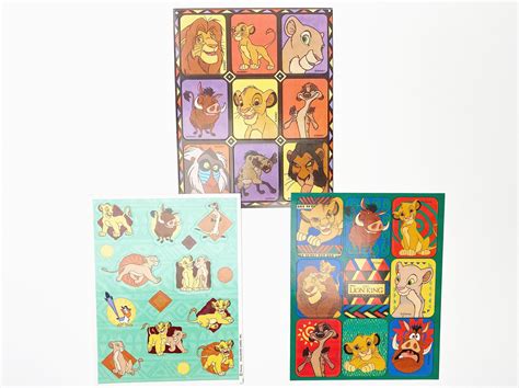 Vintage Lion King Sticker Sheet Von Cleo Your Choice Grüne Etsy