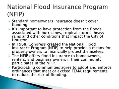 Ppt Floodplains Fema And National Flood Insurance Program Nfip