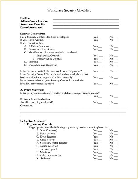 Physical Security Report Template