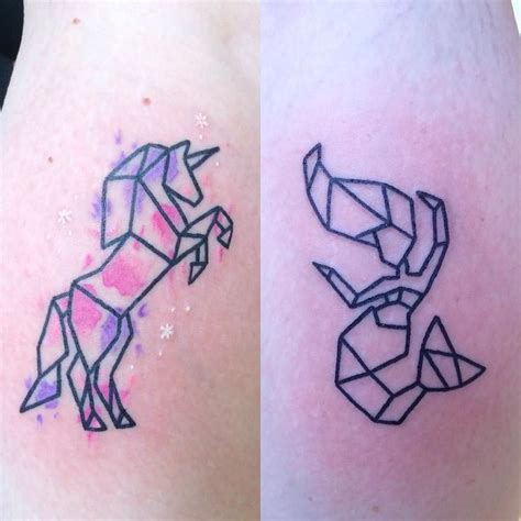 De Bedste Id Er Inden For Unicorn Tattoos P Pinterest Bl K Tatoveringer Og Vandfarve