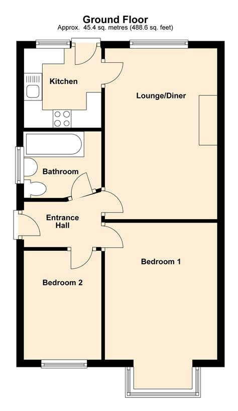 Floor Plan Of Bedroom Bungalow Komiklord