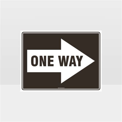 One Way Right Arrow 01 Sign Noticeinformation Sign Hazard Signs Nz