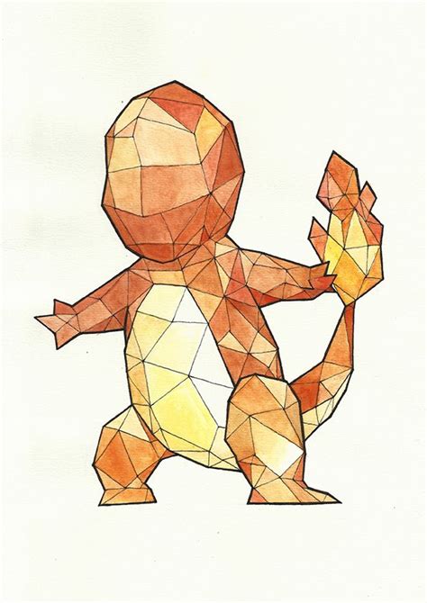 Lowpoly Pokemon Pokemon Geometric Art Drawings