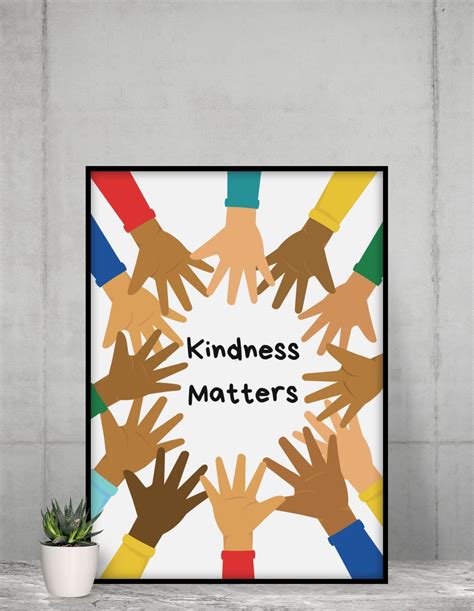 Equality Poster Kindness Matters Diversity Poster Positive Etsy In 2021 Art Classroom Art