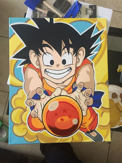 Kid Goku Acrylic Painting Instagram Sdrstudio En Avec Images