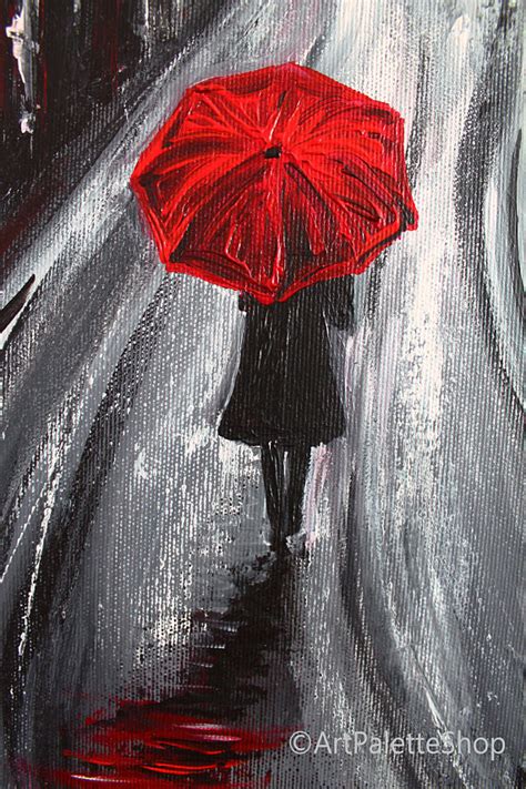 Girl With Red Umbrella Painting At Explore