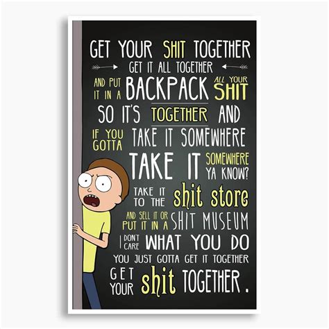 Rick And Morty Get It All Together Poster Rick And Morty Rick And