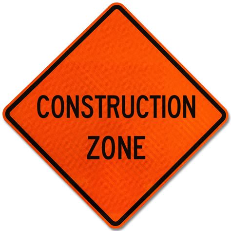 Construction Zone Sign X4650 By