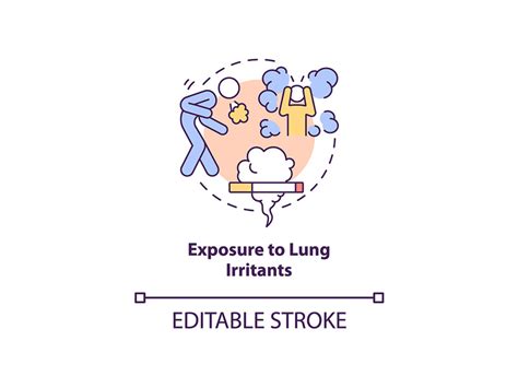 Exposure To Lung Irritants Concept Icon By Bsd Studio ~ Epicpxls