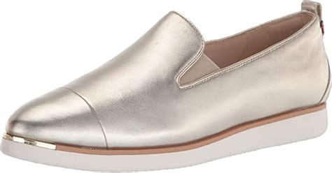 Cole Haan Womens Grand Ambition Slip On Sneaker Loafer Flat Soft Gold