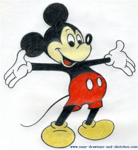 How To Draw Mickey Mouse Mickey Mouse Drawings Mickey Mouse Drawing