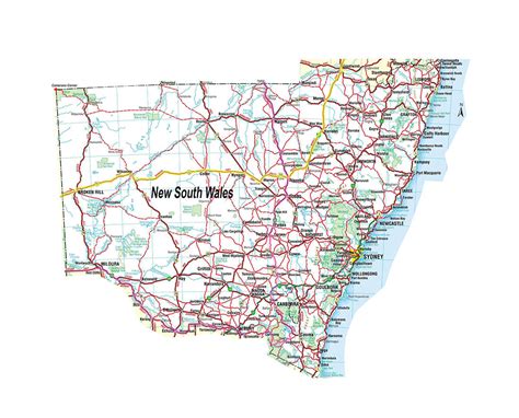 State Travellers Map Of New South Wales Vinyl Decal Daves Decals