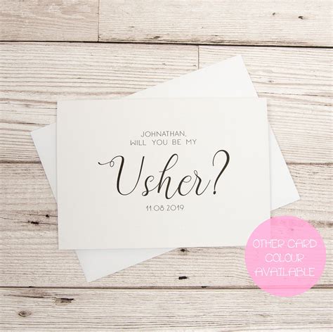 Excited To Share This Item From My Etsy Shop Usher Proposal Card
