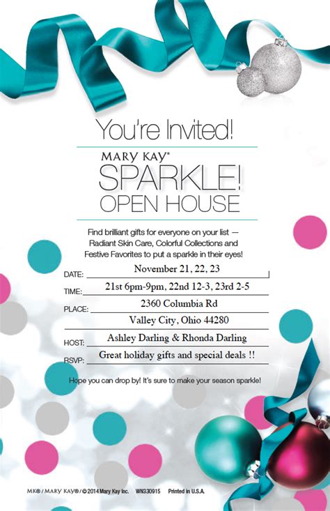 Mary Kay Holiday Open House November 21 22 And 23 Mary Kay