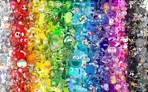 Rainbow Pop Culture Character Collage By Jdreever18 On