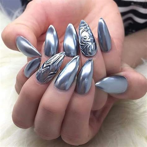 Beautiful Metallic Chrome Nail Art Designs And Tutorial Step By Step
