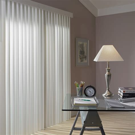 Shop Project Source 35 In Cordless White Vinyl Vertical Blinds Common