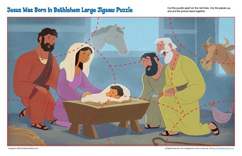 Free Printable Jesus Birth Bible Activities On Sunday School Zone