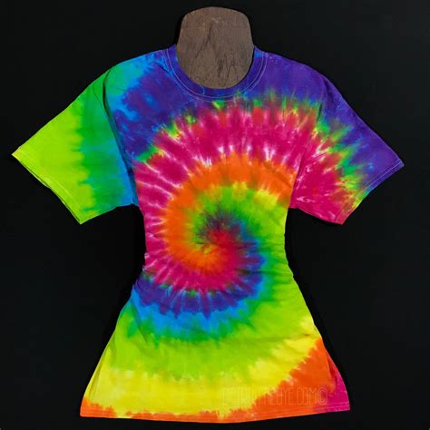 Neon Rainbow Tie Dye Shirt Made To Order Tie Dye Shirt Sizes Etsy