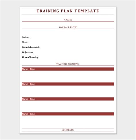 26 Free Training Plan Templates Word Pdf And Excel