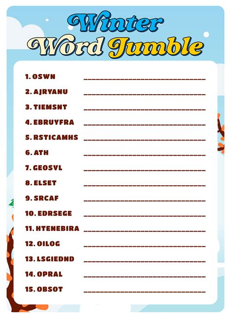 10 Best Printable Jumble Word Puzzles Coping