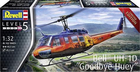 Revell 03867 Bell Uh 1d Goodbye Huey 132 Kit Para Montar Na