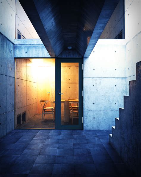 Azuma House Tadao Ando Blair Porter Cgarchitect Architectural Visualization Exposure