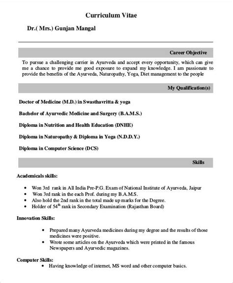 Freshers bcom cv format from i.pinimg.com. Awesome mbbs doctor resume template - Addictips