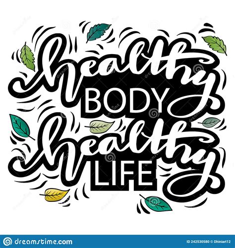 Healthy Body Healthy Life Stock Vector Illustration Of Health 242530580