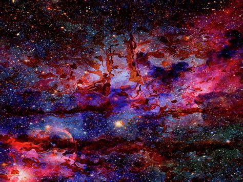 Red And Blue Space Matter Digital Art By Errol Dsouza Fine Art America