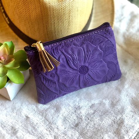 Zipper Pouch Leather Small Makeup Bag For Purse Small Etsy