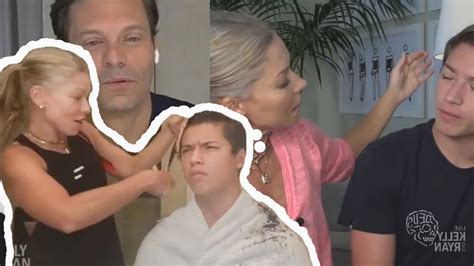 Kelly Ripa Cuts Son Joaquin’s Hair Embarrasses Him On Live Tv Entertainment Tonight