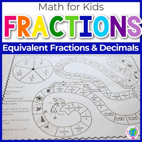 Equivalent Fractions And Decimals Free Printable Pack