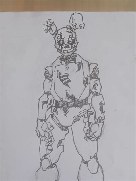 New Here And Just Want To Show A Springtrap Drawing That I Did Cause It