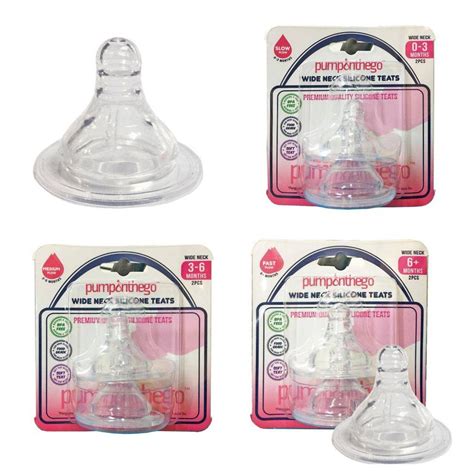 Potg 2pcs Potg Nipple Teats Wide Neck And Standard Neck Pump On The