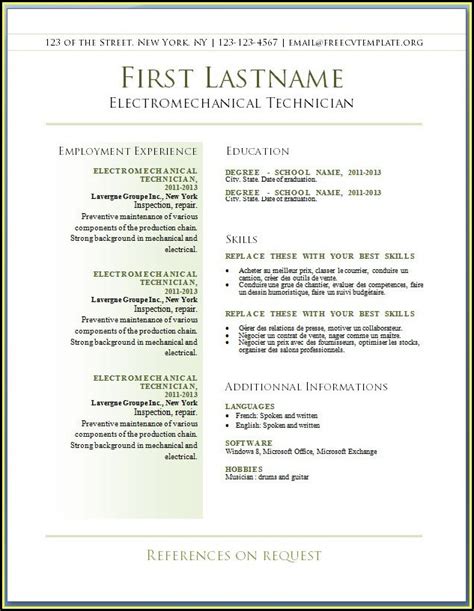 Completely Free Printable Resume Templates 15 Completely Free Resume