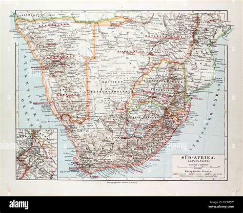 Map Of South Africa 1899 Stock Photo Alamy